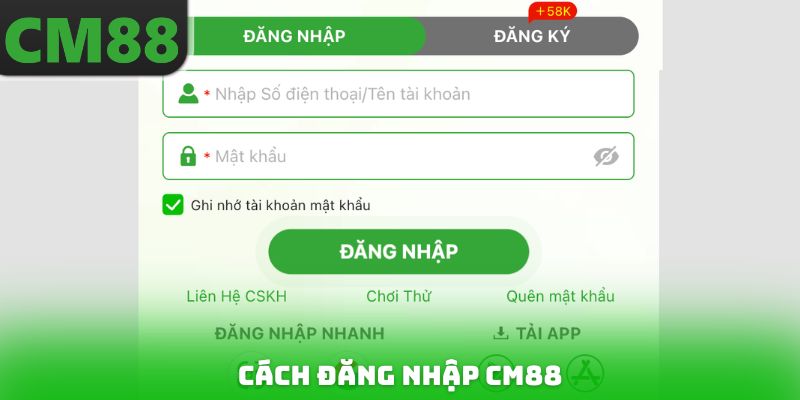 Cách Đăng nhập CM88