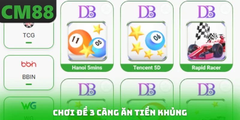 Chơi đề 3 càng ăn tiền khủng