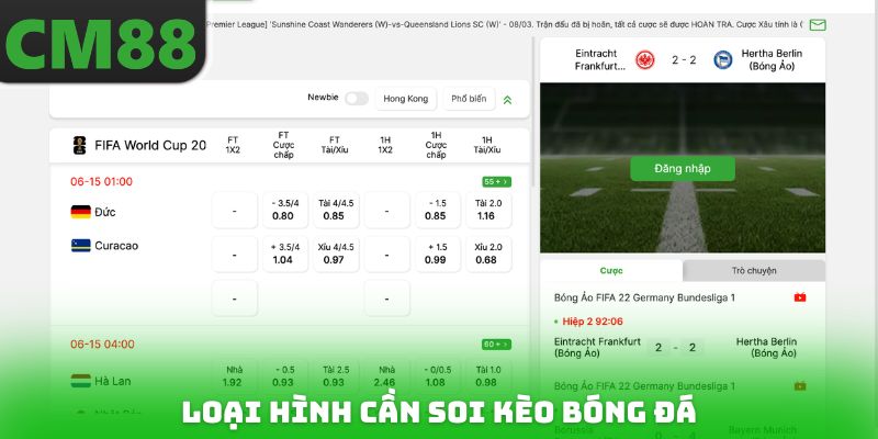 Loại hình cần Soi kèo bóng đá