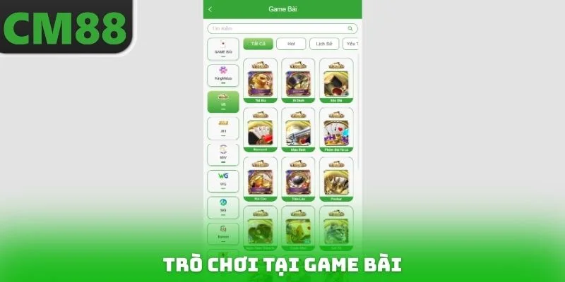 Trò chơi tại Game bài