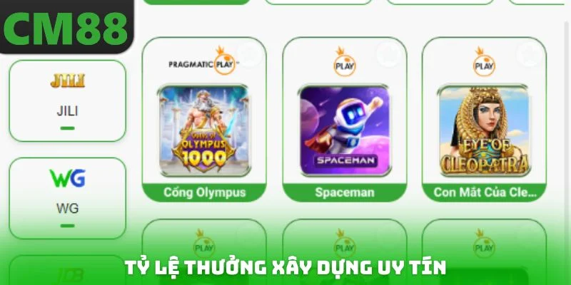 Tỷ lệ thưởng xây dựng uy tín